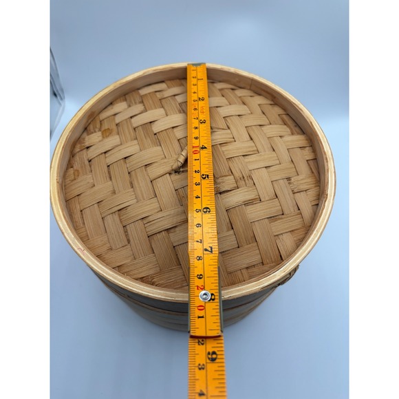 8" Bamboo Steamer Basket 2-Tier with Lid Asian Cooking Dumpling Bao - Picture 9 of 10
